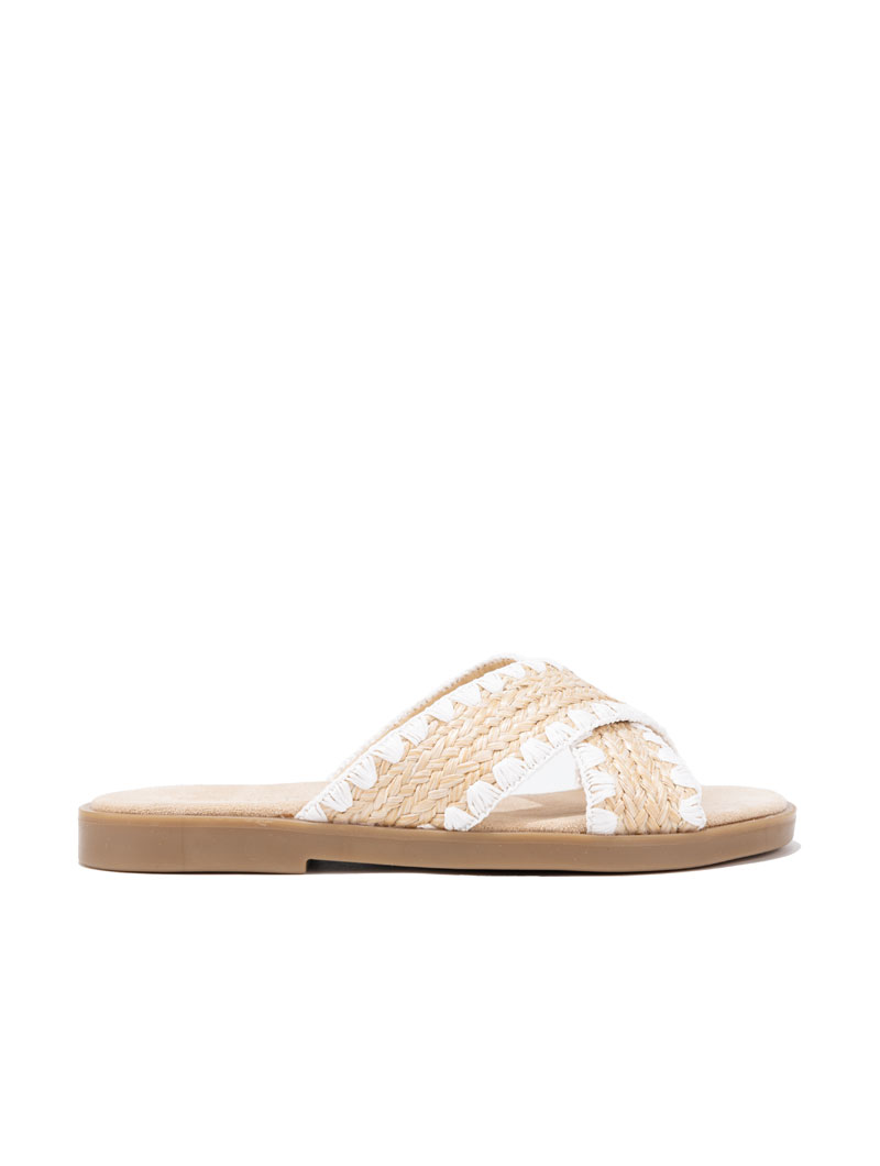 Mules à brides croisées